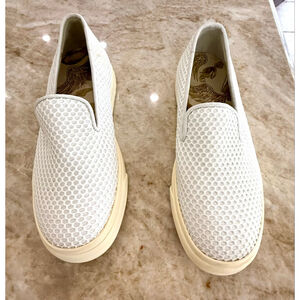 GUISSEPPE ZANOTTI X La Perla White Mesh Slip-On Sneakers Size 8.5. Chunky bott